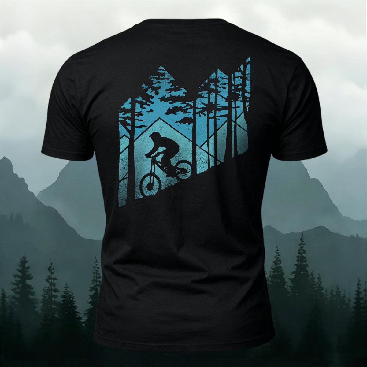Casual Cycling Print Soft-Touch Cotton T-Shirt