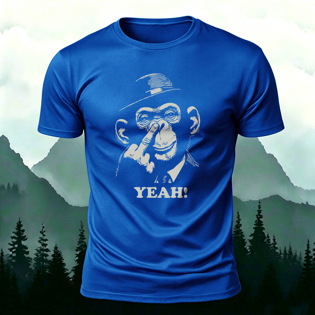 Gorilla Magician Print Casual 100% Cotton T-Shirt