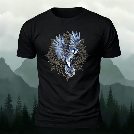 Artistic Bird Graphic Casual Skin-Friendly T-Shirt