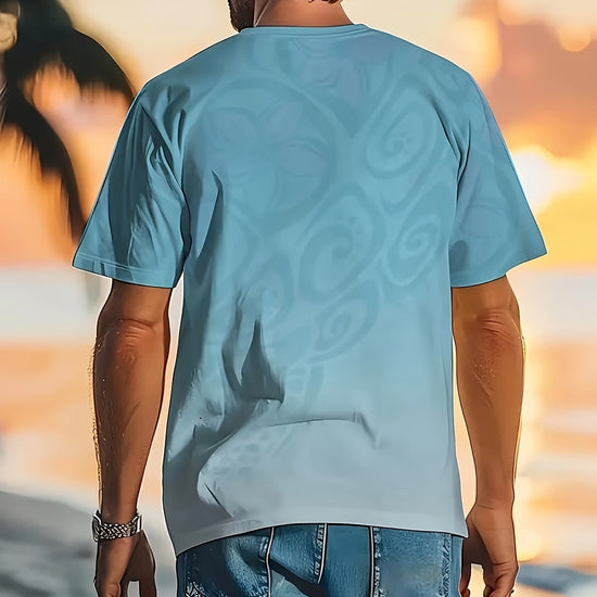 Artistic Turtle Print 100% Cotton Casual T-Shirt 3