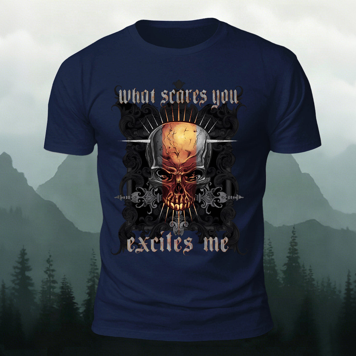 Dark Skull Trendy Premium Cotton Casual T-Shirt
