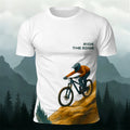 Outdoor Mountain Biking Print  Casual T-Shirt