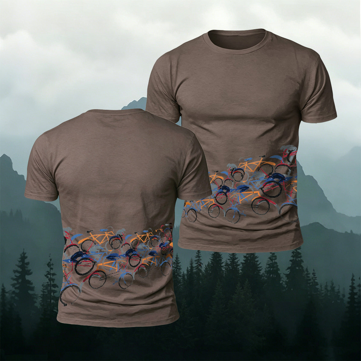 Cycling Race Pattern Comfortable Casual T-Shirt
