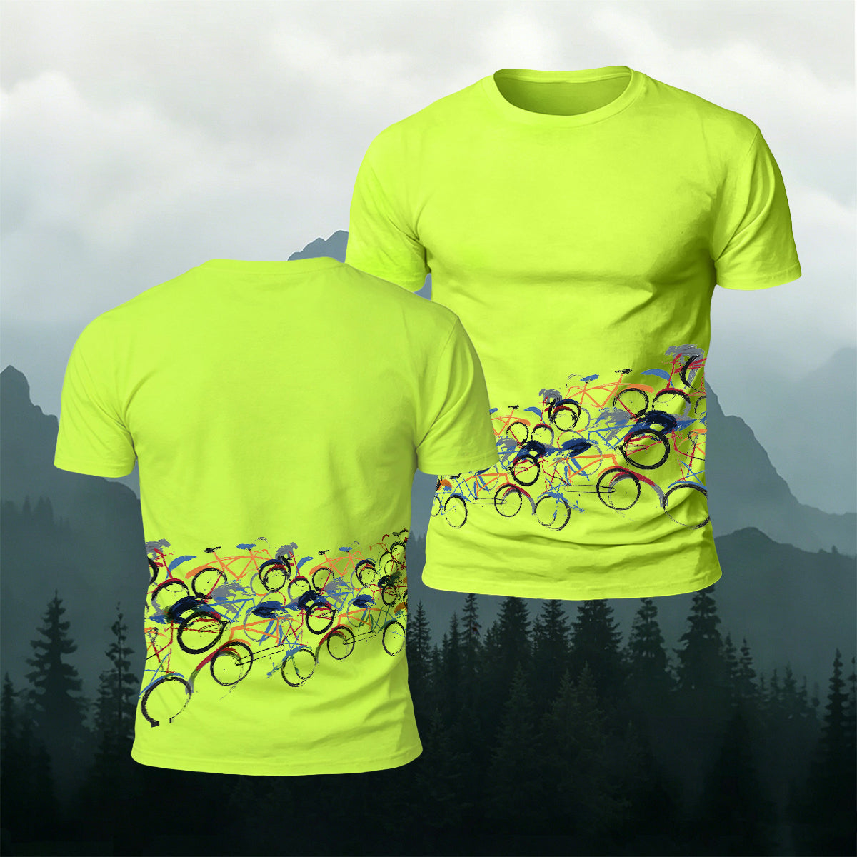 Cycling Race Pattern Comfortable Casual T-Shirt