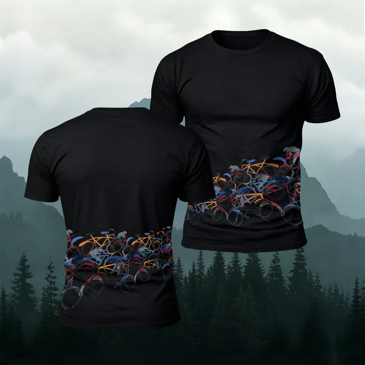 Cycling Race Pattern Comfortable Casual T-Shirt