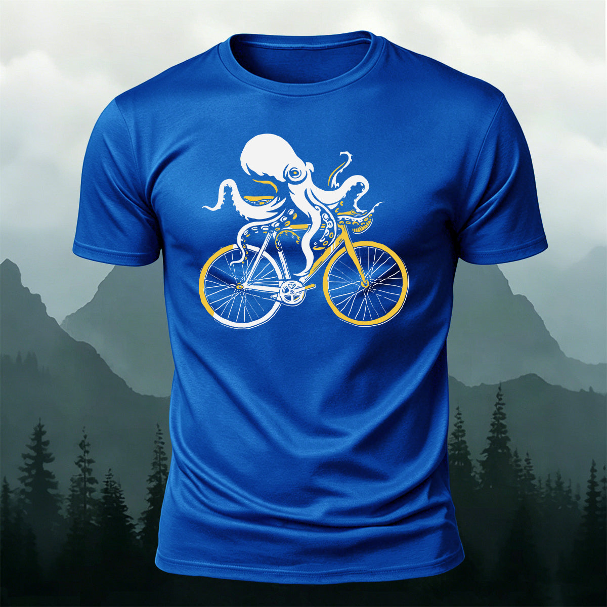 Fun Octopus Cycling Casual Breathable T-Shirt