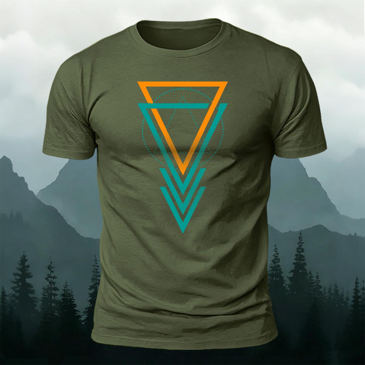 Geometric Pattern Casual Skin-Friendly Comfortable T-Shirt