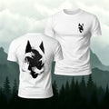 Confinement Wolf-Head Print Casual Cotton T-Shirt