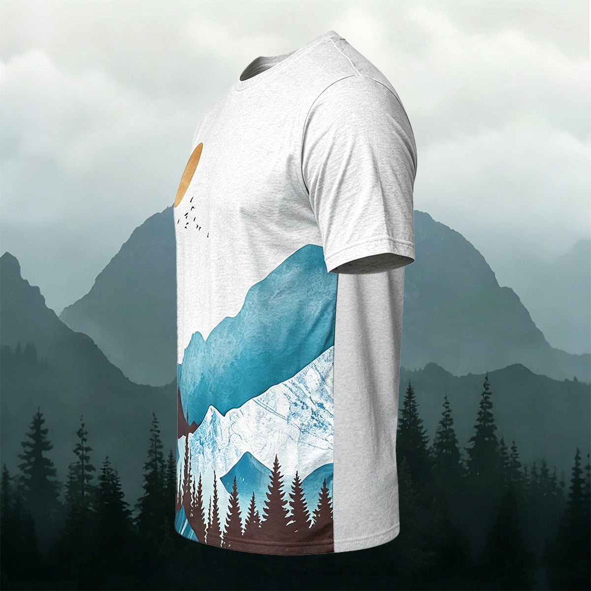 Mountain View Sun Graphic Arts Comfortable T-Shirt