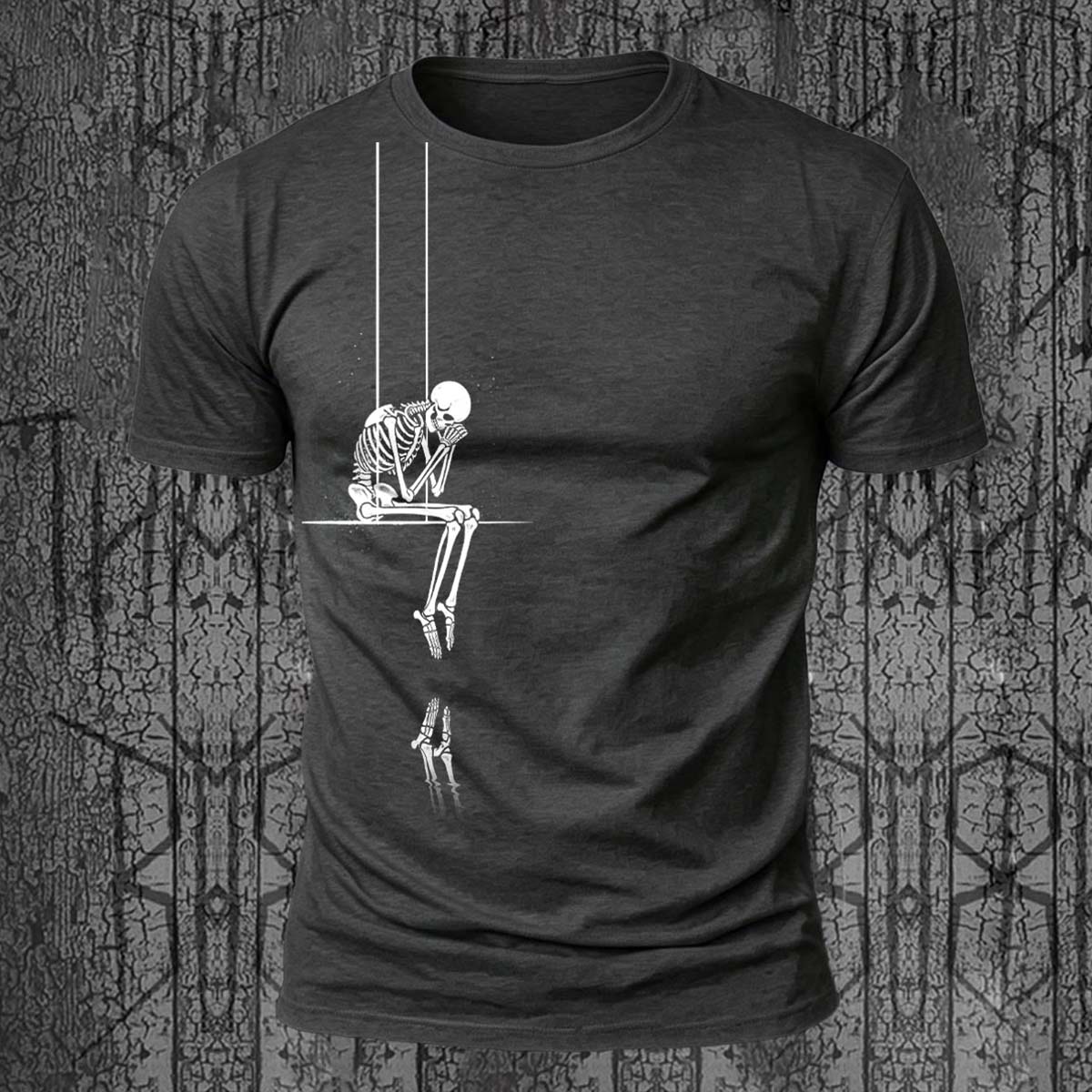 Creative Skull Print Trendy Premium Cotton T-Shirt