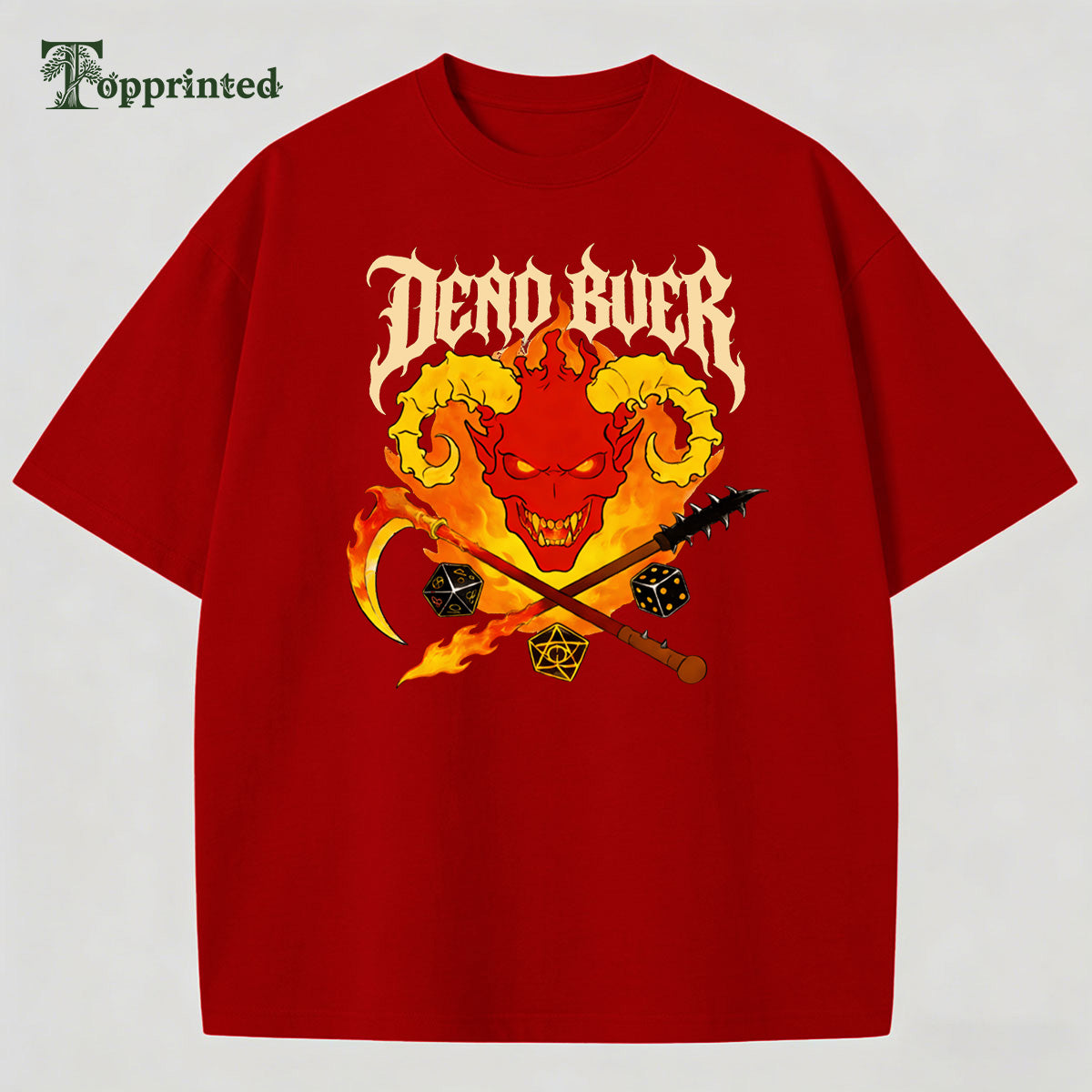 Chic Devil Dead Buer Casual Cotton T-shirt