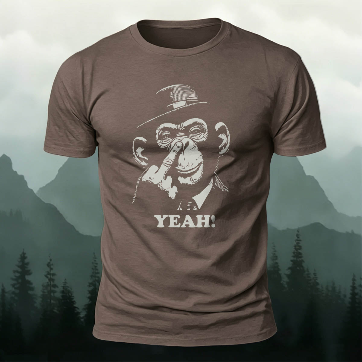 Gorilla Magician Print Casual 100% Cotton T-Shirt