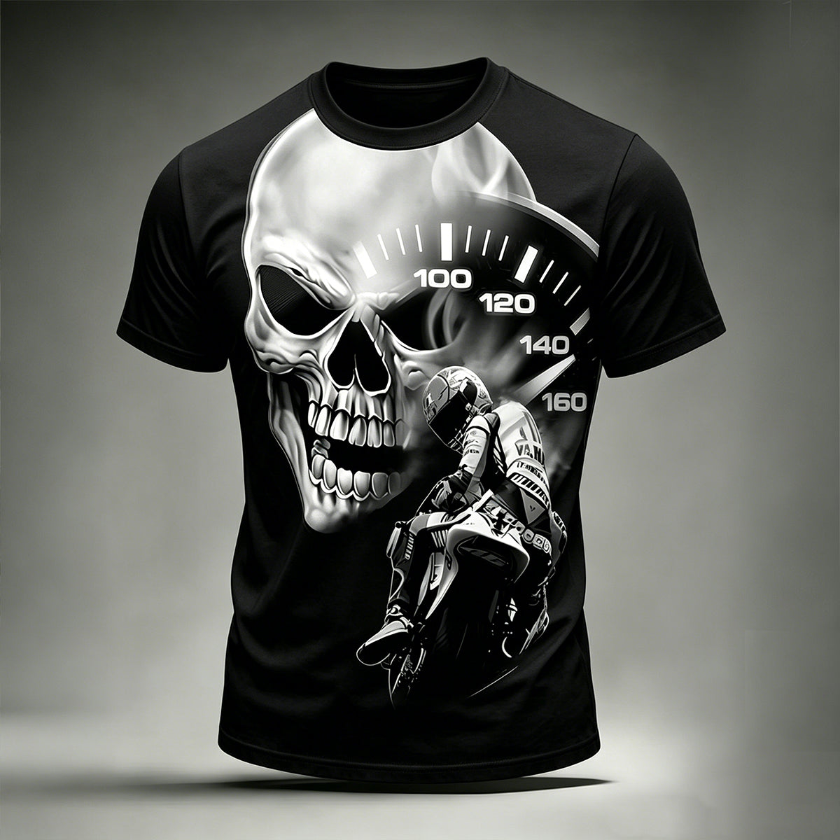 Cycling Warning Print Vintage Casual T-Shirt