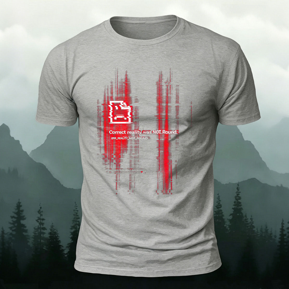 NOT Found Reality  Print Casual Cotton T-Shirt