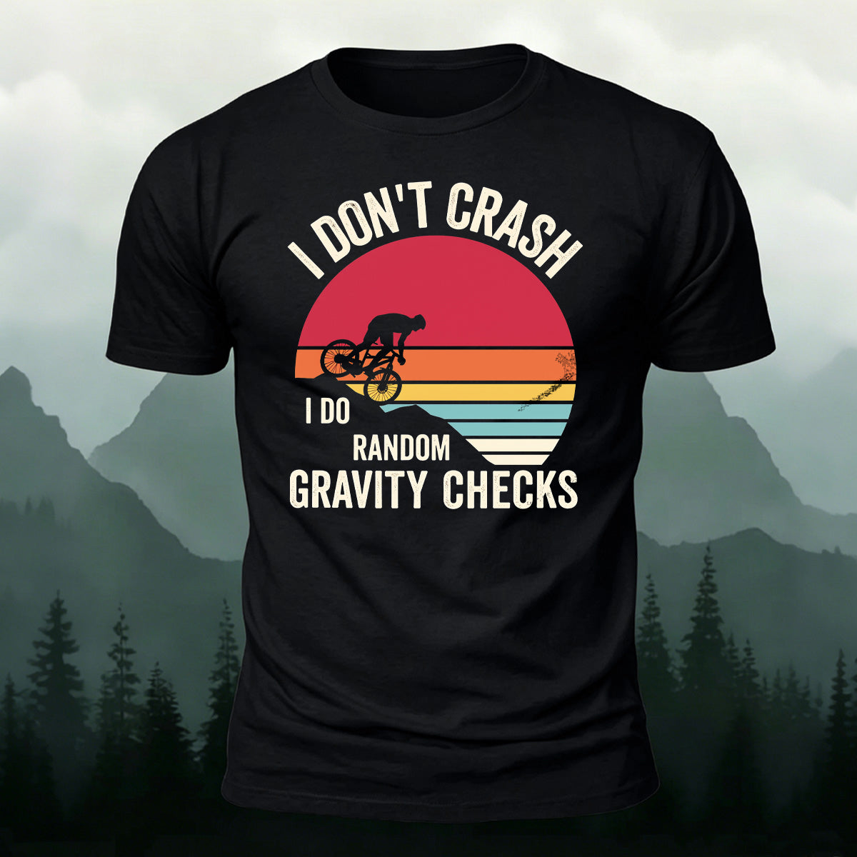 Humorous Cycling Quotes Retro Skin-Friendly T-Shirt Black