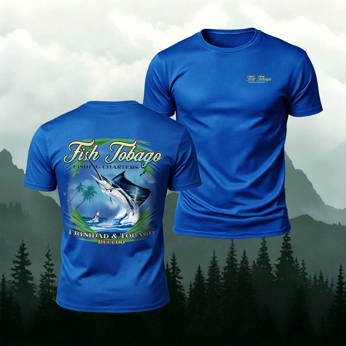 Fish & Jobago Casual Versatile 100% Cotton T-Shirt