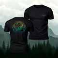 Minimalist Forest Pattern Natural Breathable Material Tee Black