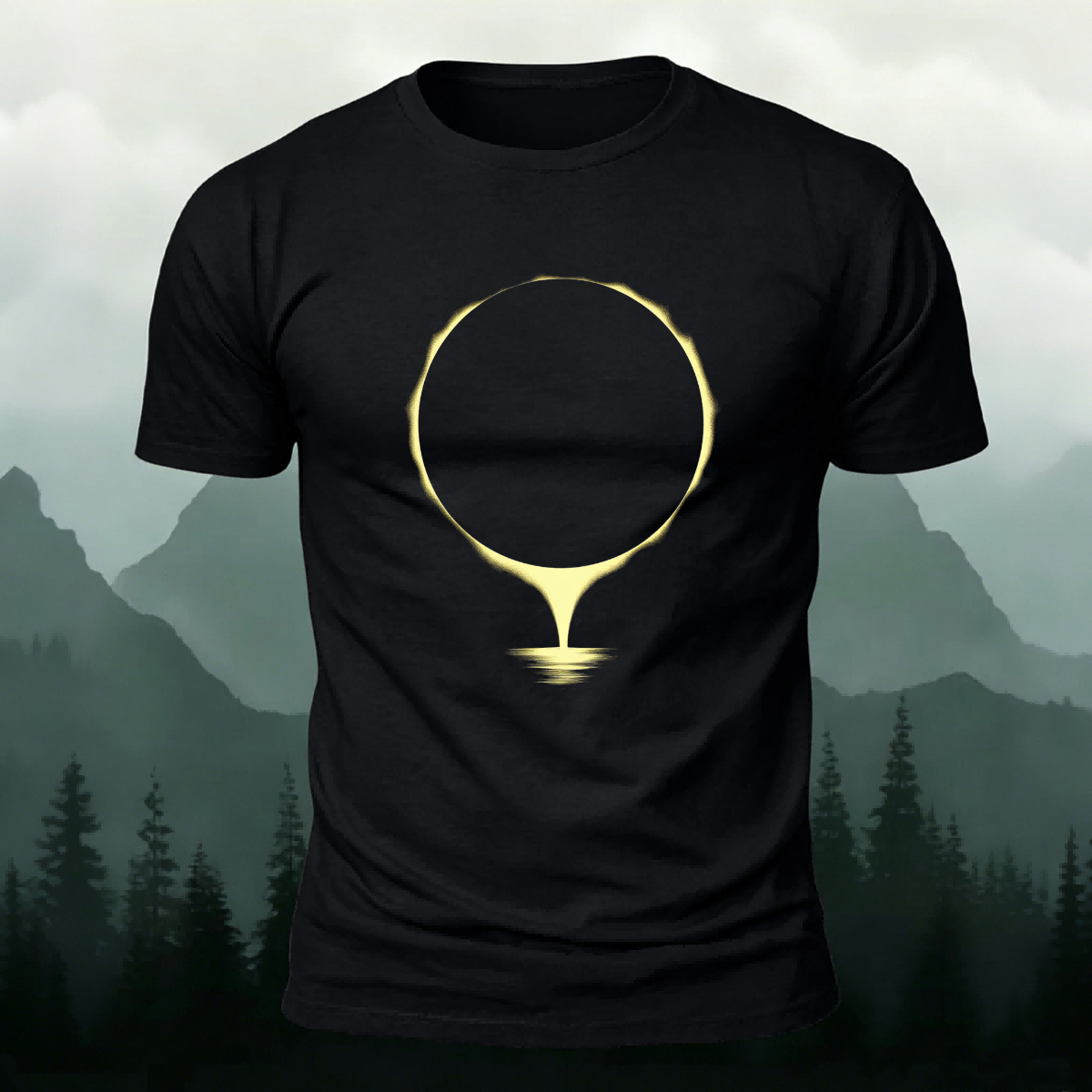 Round Ring Natural Outdoor Premium Cotton Tee