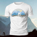 Sunset Cycling Print Outdoor Skin-friendly T-Shirt