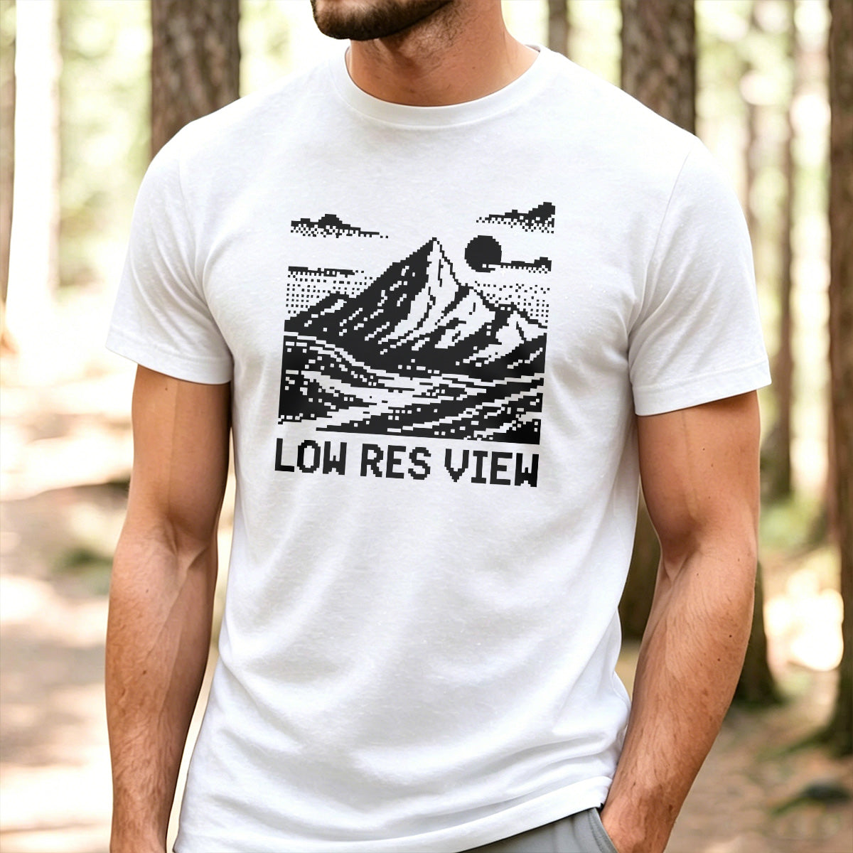 Landscape Pattern Mountain Style Comfortable T-shirt