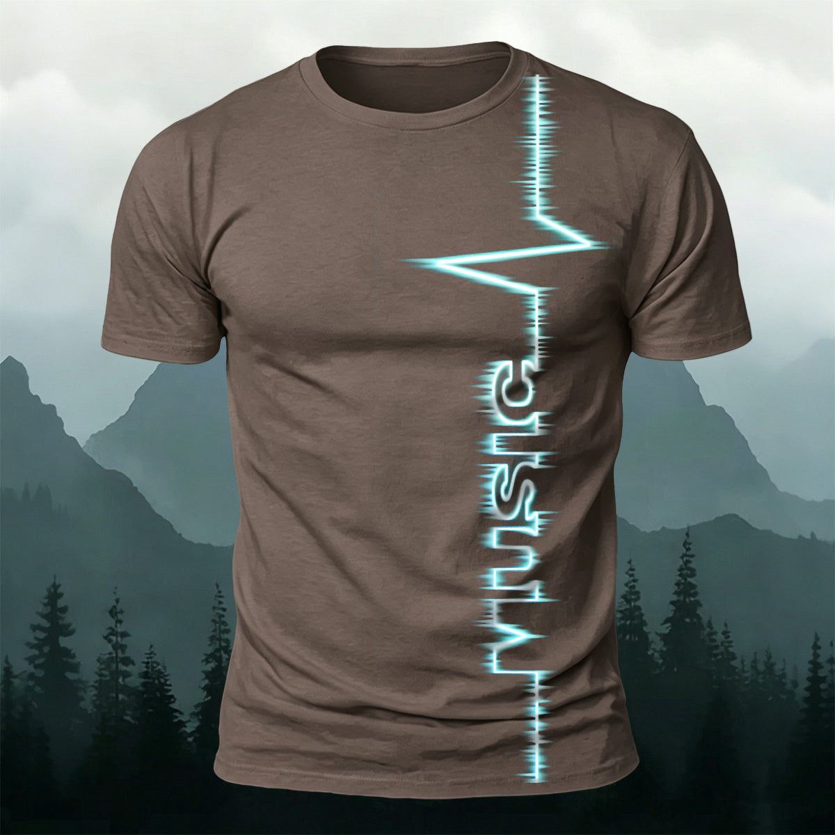 Trendy Electronic Music Print Casual T-Shirt CO