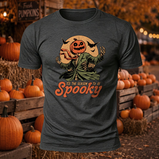 Spooky Season Printed Short Sleeve T-Shirt