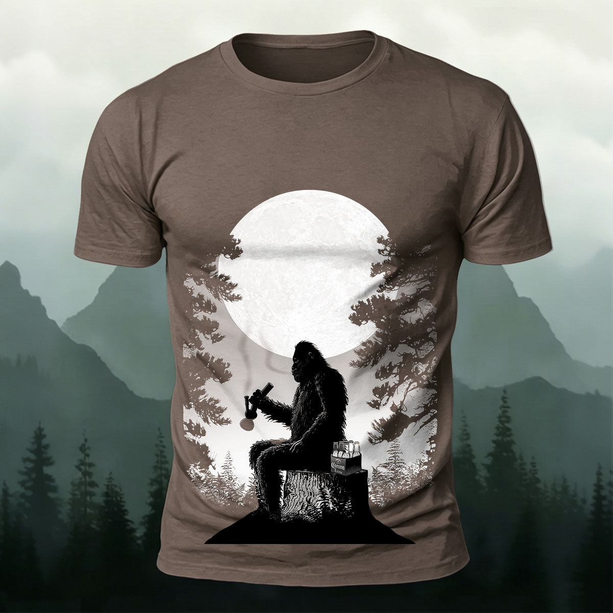 Fun Gorilla Print Natural Casual Comfortable T-Shirt