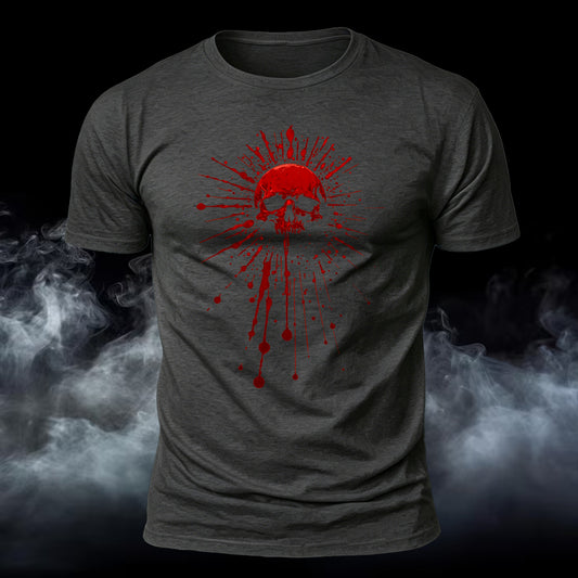 DTG Premium Cotton Bloody Skull Printed T-Shirt