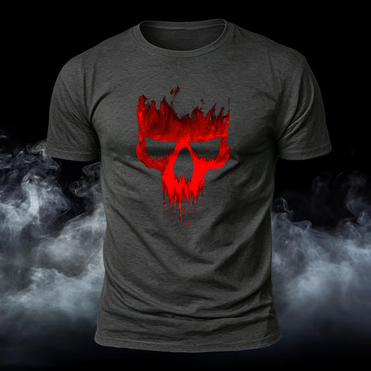 Premium Cotton Bloody Skull Printed T-Shirt