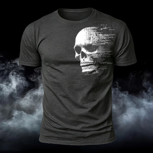 DTG Premium Cotton Digital Skull Printed T-Shirt