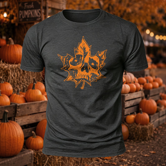 Premium Cotton Maple Skull Printed T-Shirt