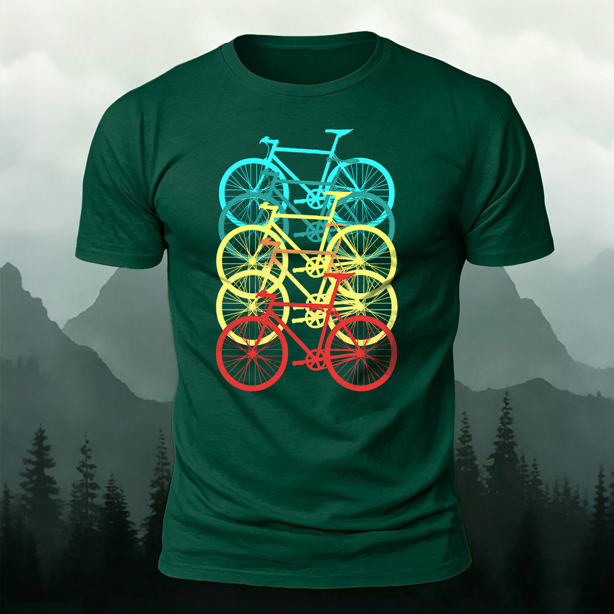 Bicycle Graphic Outdoor Soft Premium Cotton T-Shirt DGE