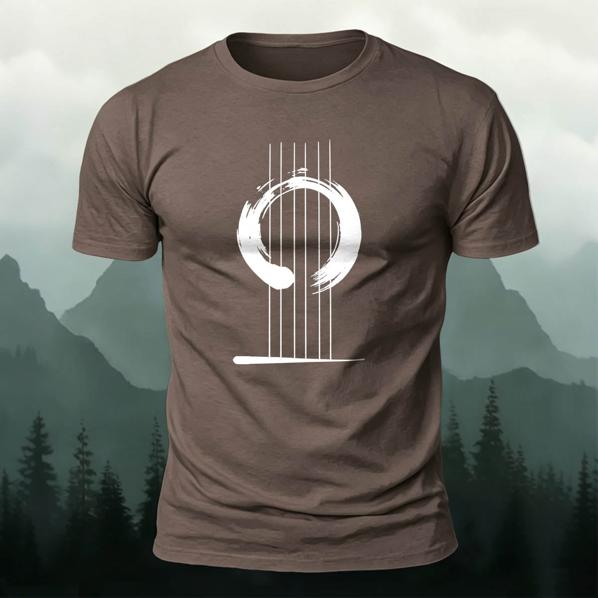 Artistic Line Print 100% Cotton T-Shirt