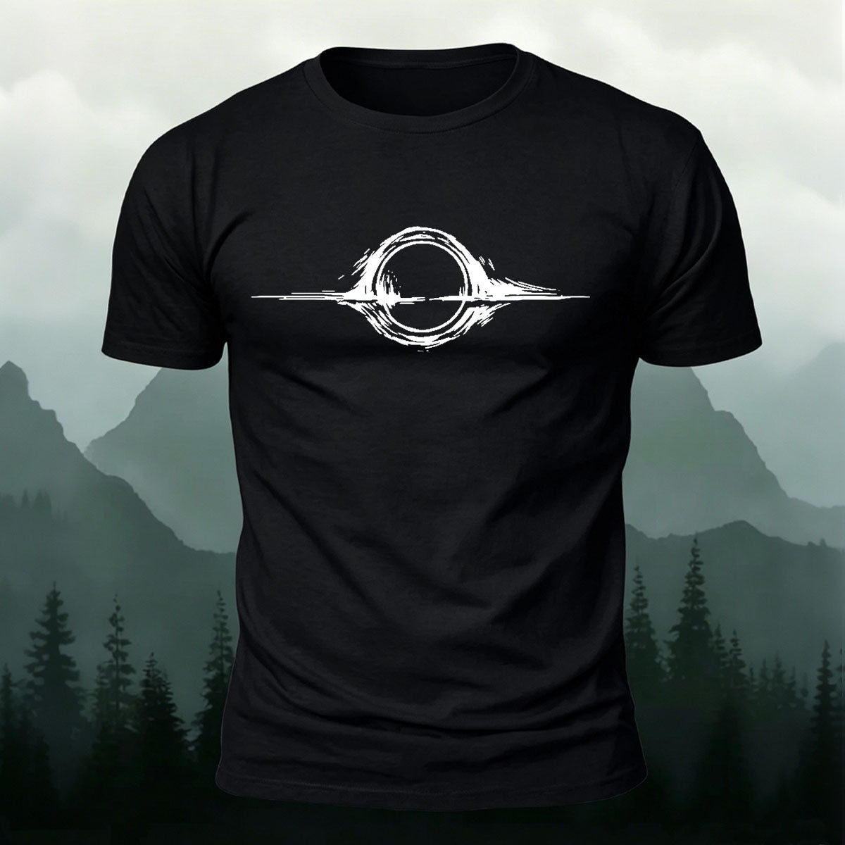 Cool Minimalist Graphics Mountain-Style Casual T-Shirt