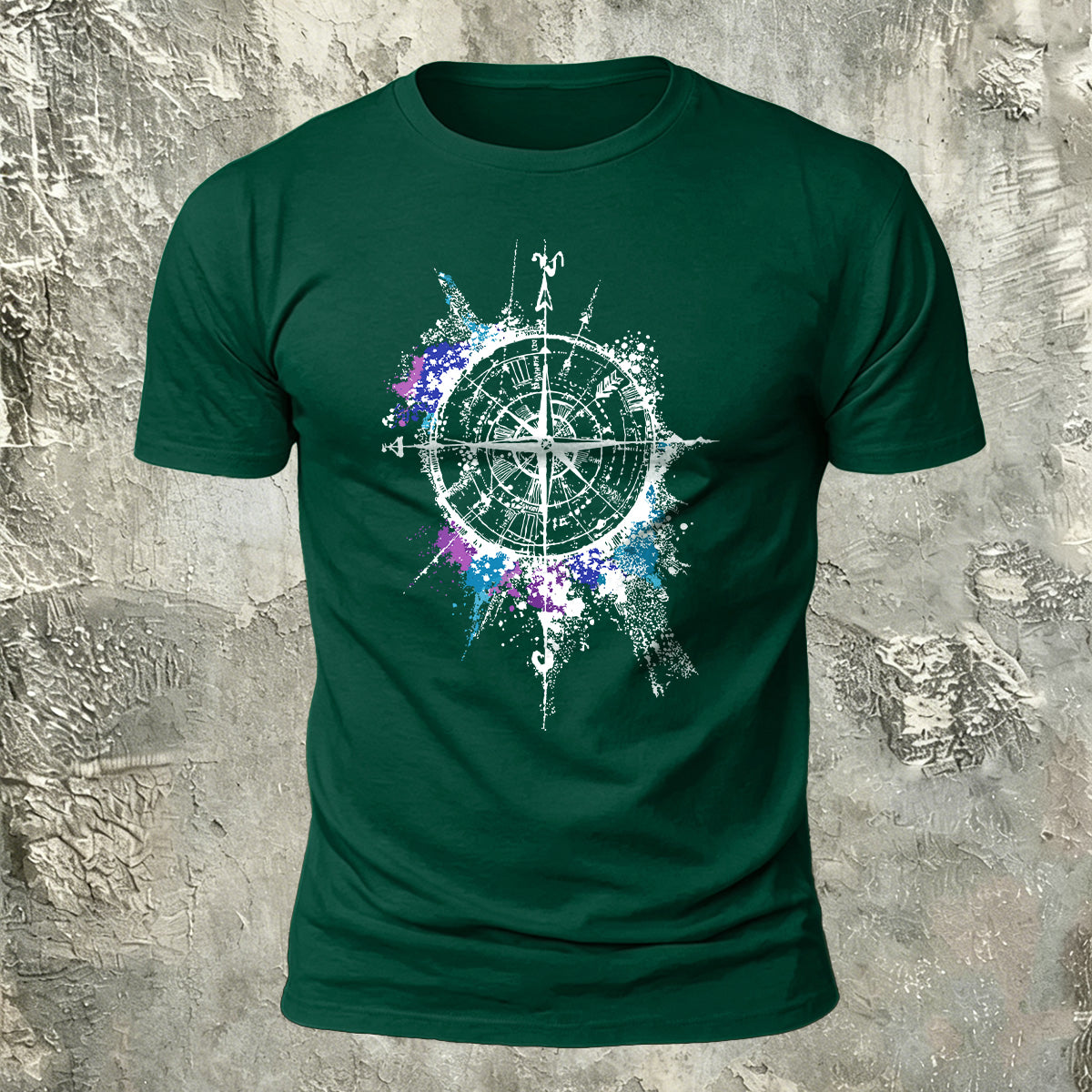 Compass Art Graphic 100% Cotton Casual T-Shirt DGE
