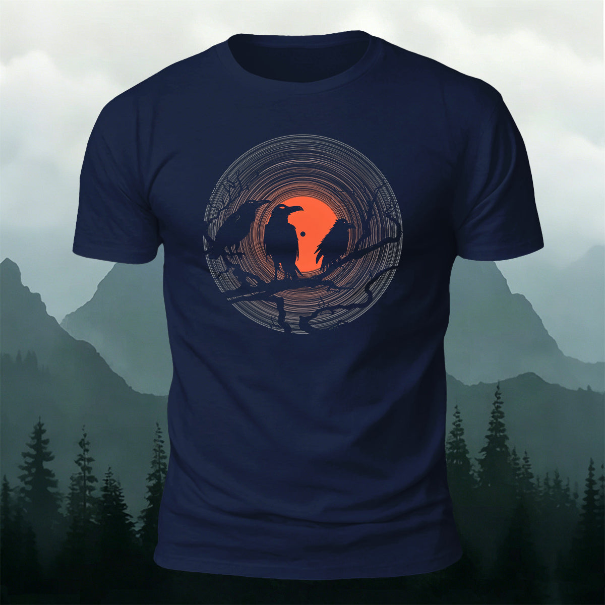 Music Bird Creative Print Casual Premium Cotton Tee