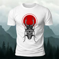 Retro Sketched Beetle Print Outdoor Comfort Cotton T-Shirt