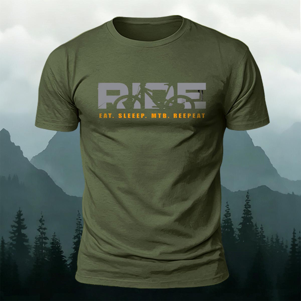 Ride Print Minimalist Style Breathable Material T-Shirt