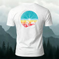 Cycling Wheel Pattern Outdoor Breathable Casual T-shirt White