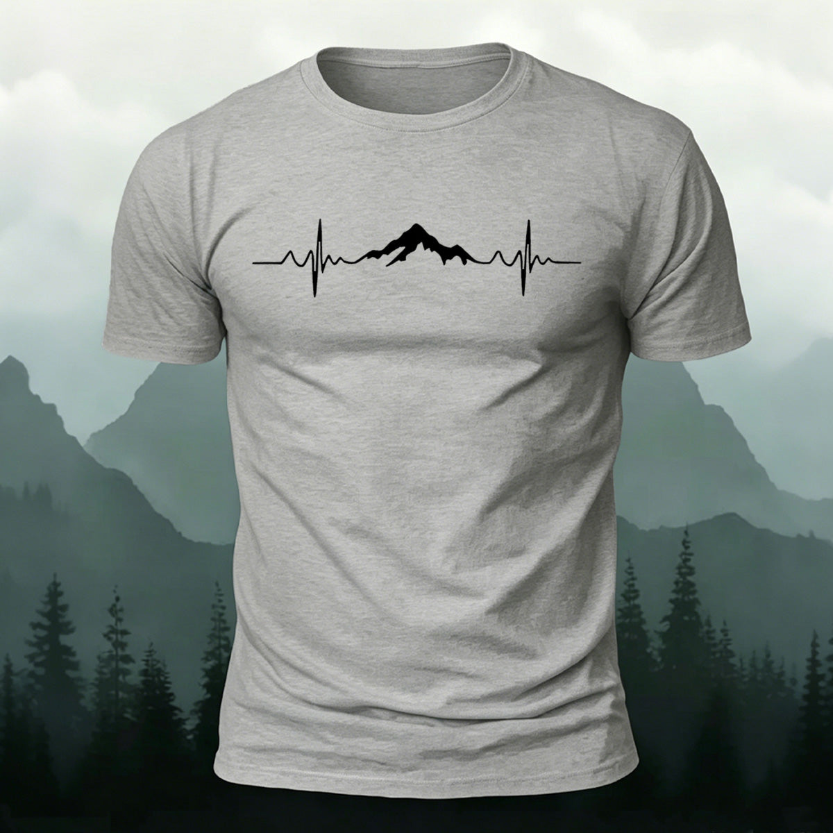 Minimalist Line Print Soft-touch Feel Comfortable T-shirt