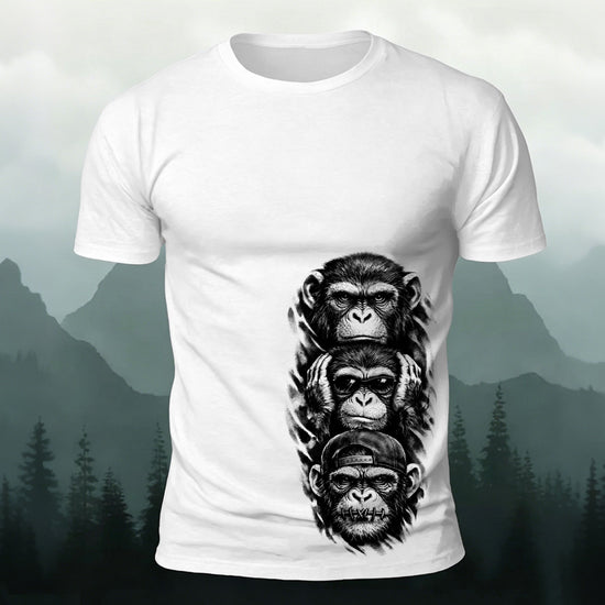 Fun Gorilla Trend Casual Premium Cotton T-shirt White