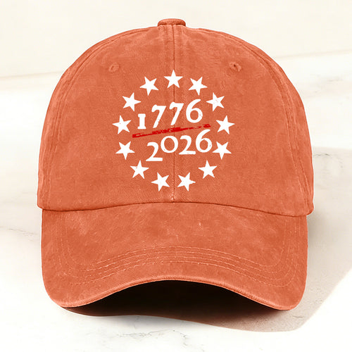 1776–2026: American-Printed, Pre-Washed Cap