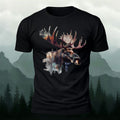 Scenery-style Moose Men's Simple Premium Cotton T-Shirt Black