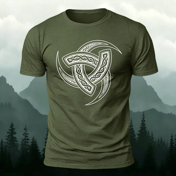 Triple Horn of Odin Printed Short Sleeve T-Shirt