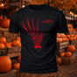 Freddy Bladed Glove Typography Word Art Halloween Printed Short Sleeve T-Shirt