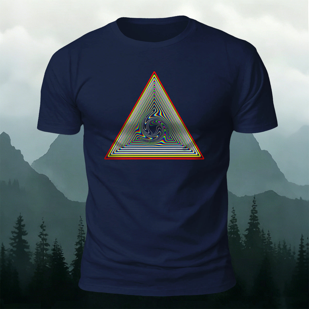 Premium Cotton Artistic Geometric Street Casual Tee