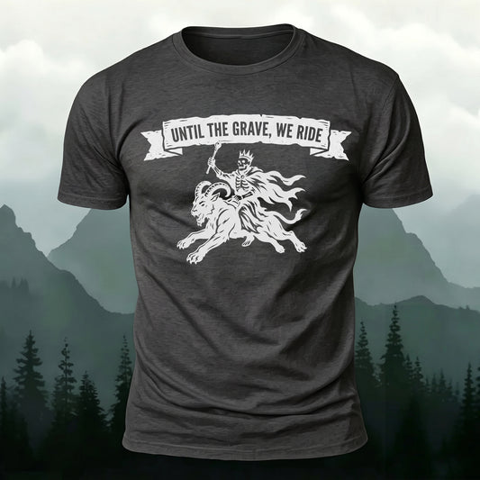 100% Cotton Skull-Printed Casual T-Shirt