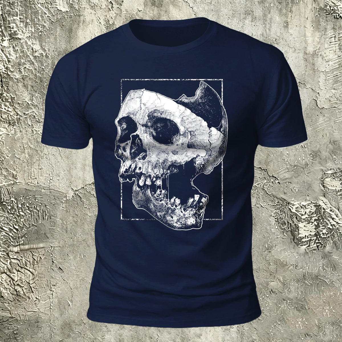 Skull Print Dark Casual Breathable T-Shirt
