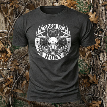 DTG Born To Hunt Printed Short Sleeve T-Shirt