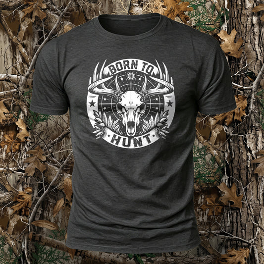 DTG Born To Hunt Printed Short Sleeve T-Shirt